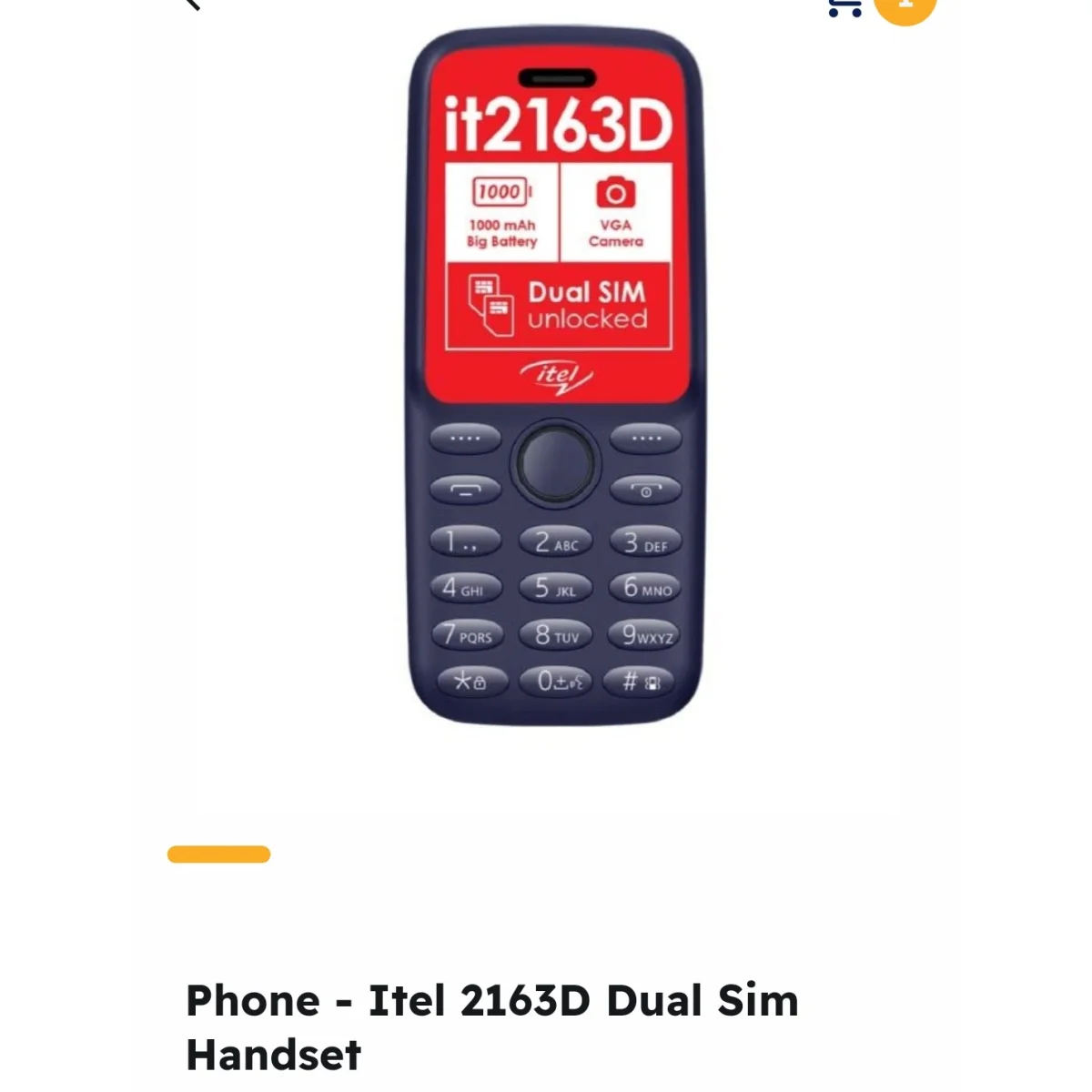 Phone Itel 2163D Dual SIM handset